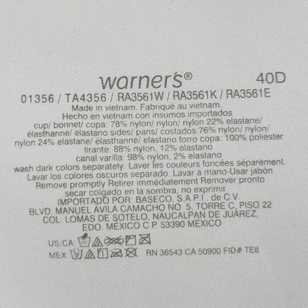 Warner's Set Of Three Side-Smoothing Style Bras A… - image 3